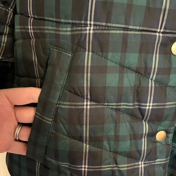 Jcrew Tartan Plaid Puffer - Picture 4 of 5